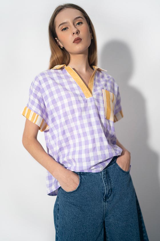 Purple Gingham Hermon