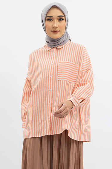 SABINE SHIRT ORANGE STRIPES