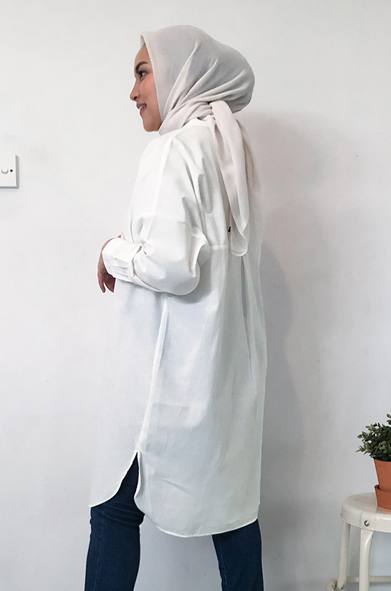 Long Sleeved Syaline Hijab - Sanny Long 
