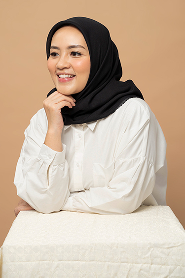 Syaline Hijab - Syaline Voal Hijab Black