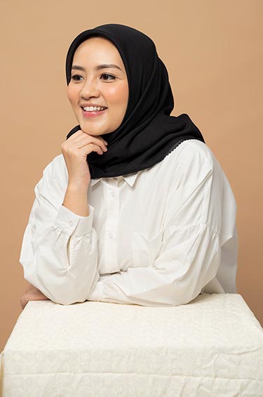 Syaline Hijab - Syaline Voal Hijab Black