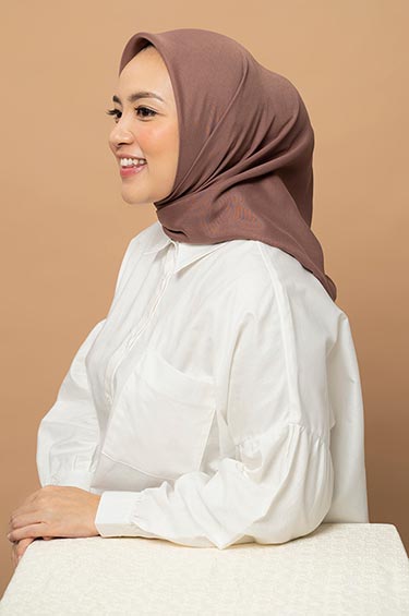 Syaline Hijab - Syaline Voal Hijab Brown