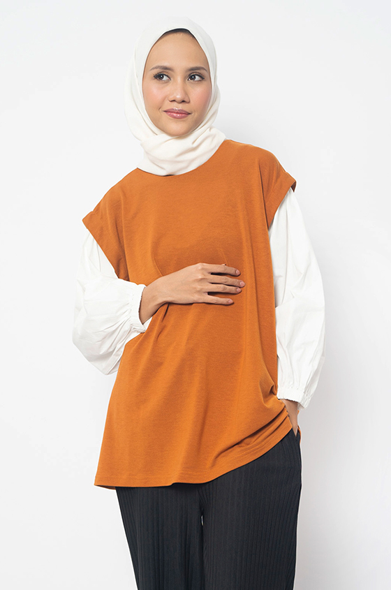 ZASKIA BLOUSE BROWN