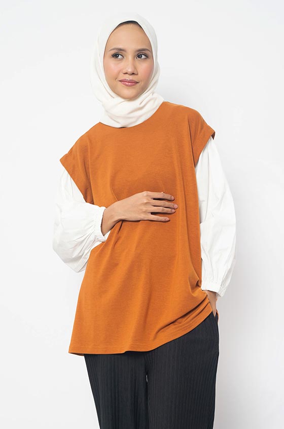 ZASKIA BLOUSE BROWN