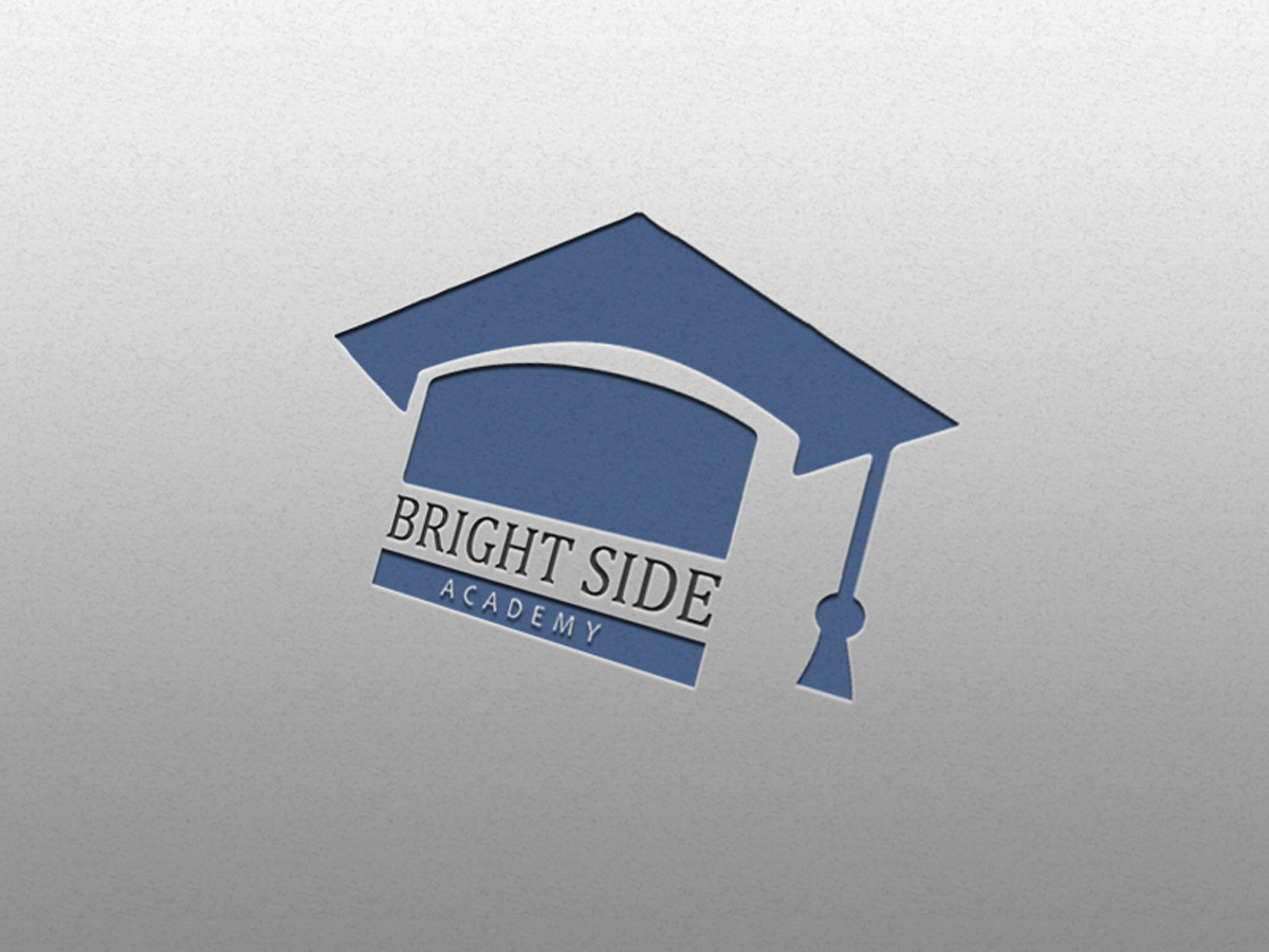 Academy, logo, bright side, school, university, college, student, teacher, design, template