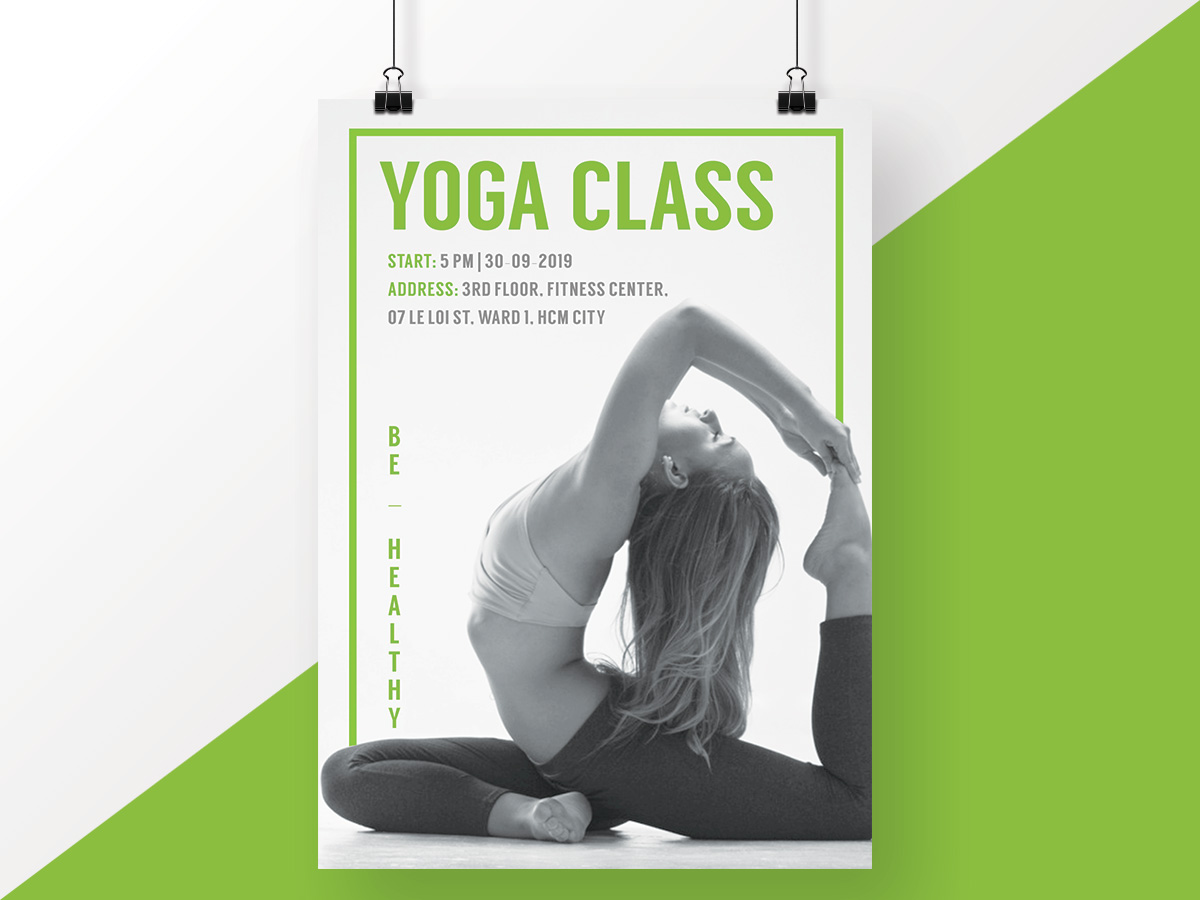 green, yoga, class, poster, flyer, sport, healthy, beauty, beautiful