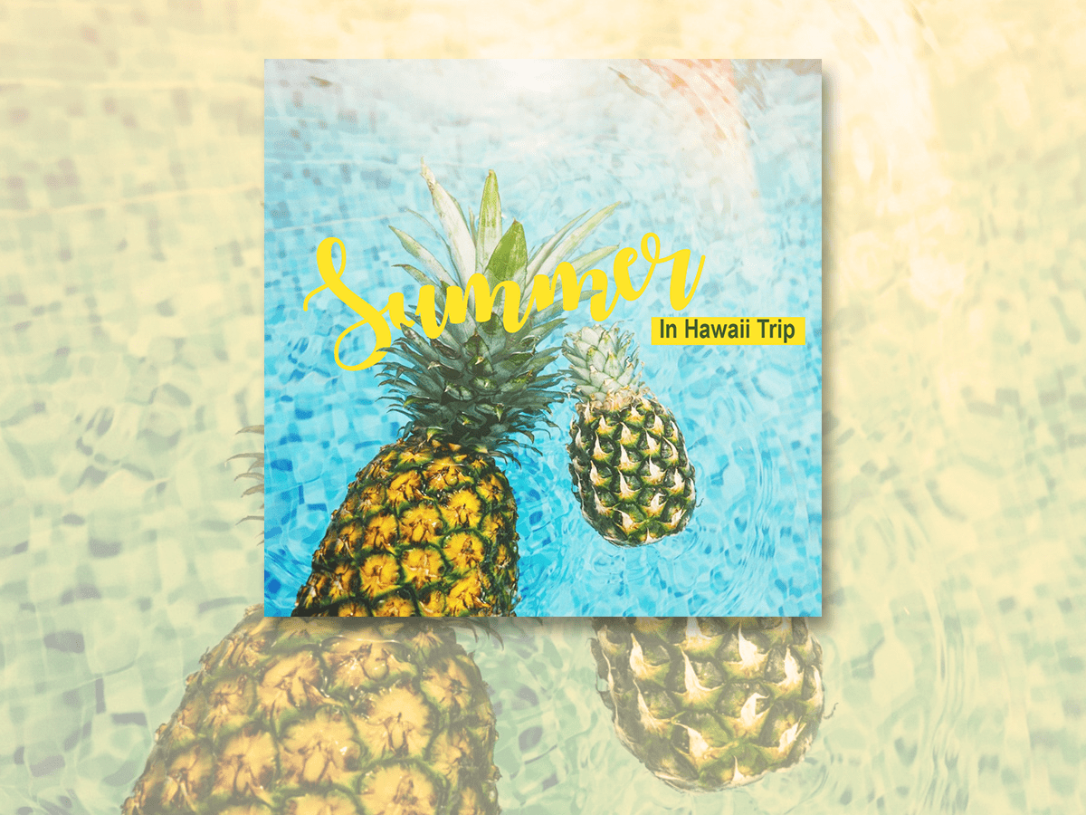 Summer In Hawaii Trip , Social Media Templates , travel, summer, beach, sea