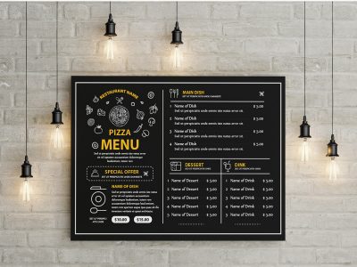 pizza restaurant menu template