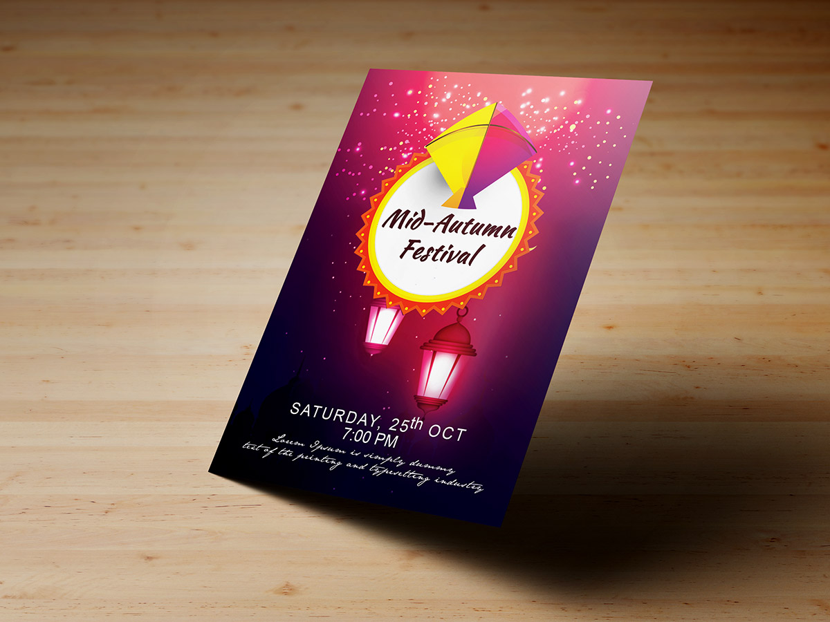 Mid Autumn Festival,Templates, flyer, poster, kids, children, festival, autumn, lantern