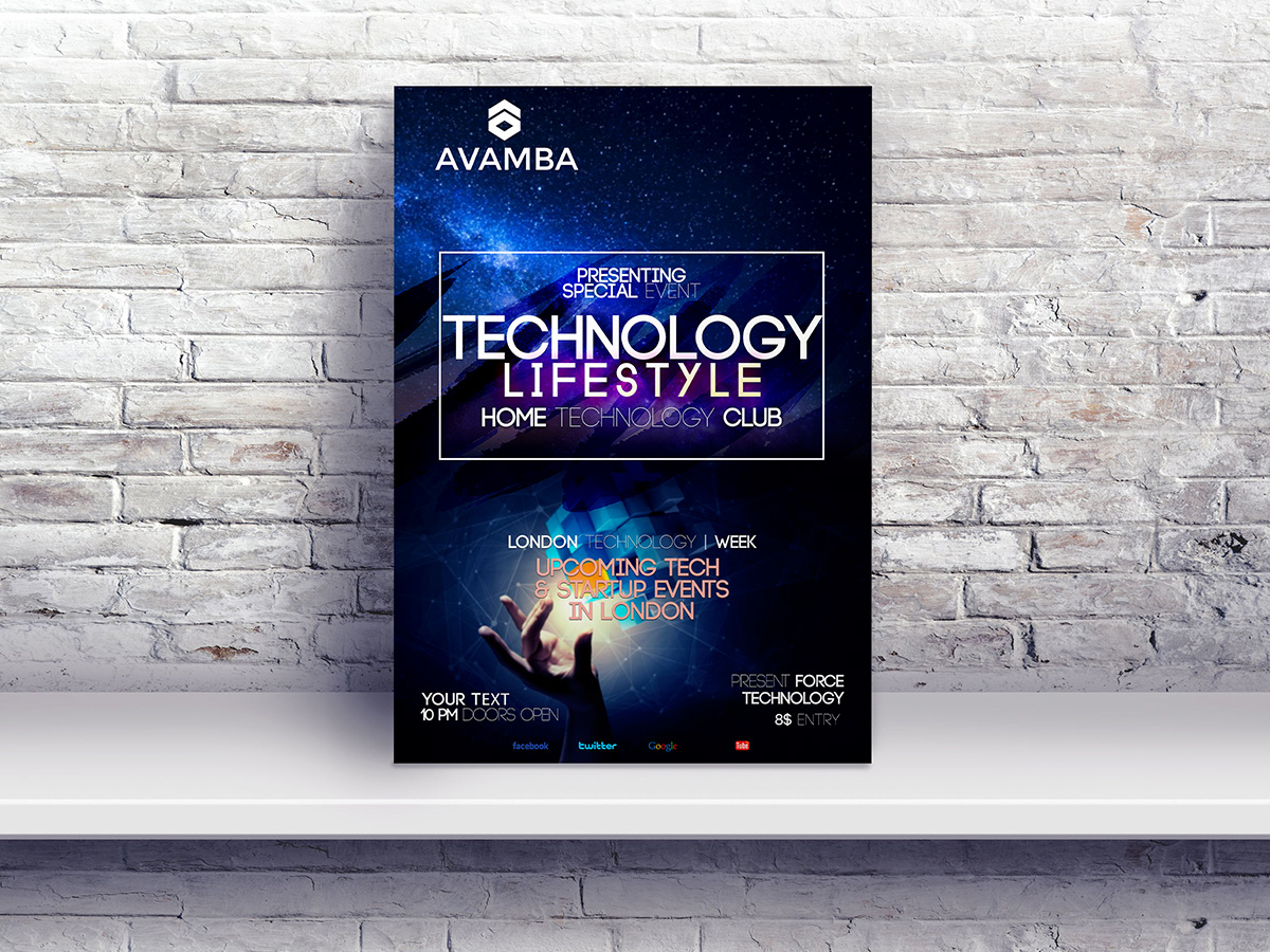 technology information poster templates xcreative