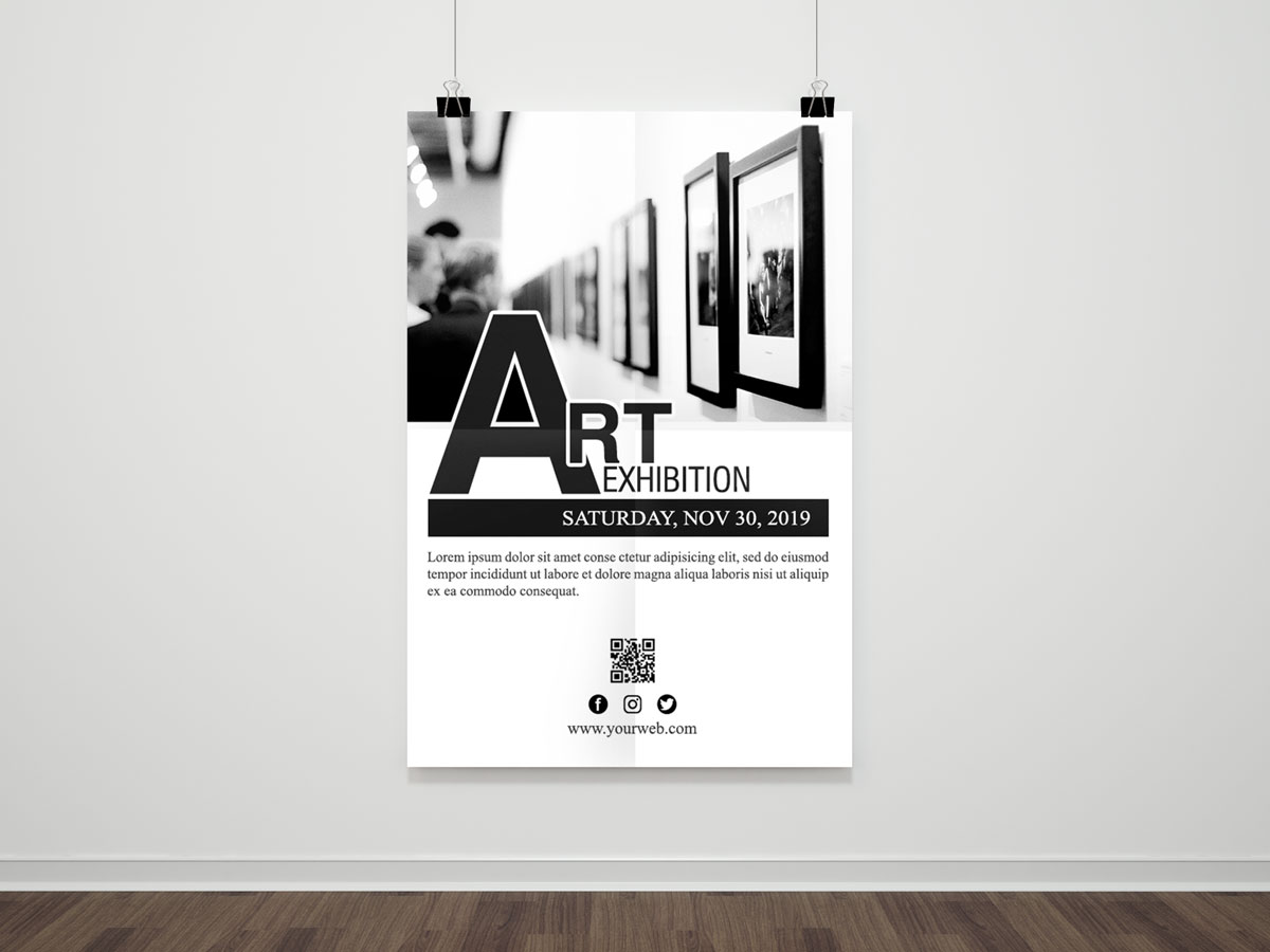 art exhibition flyer template xcreative