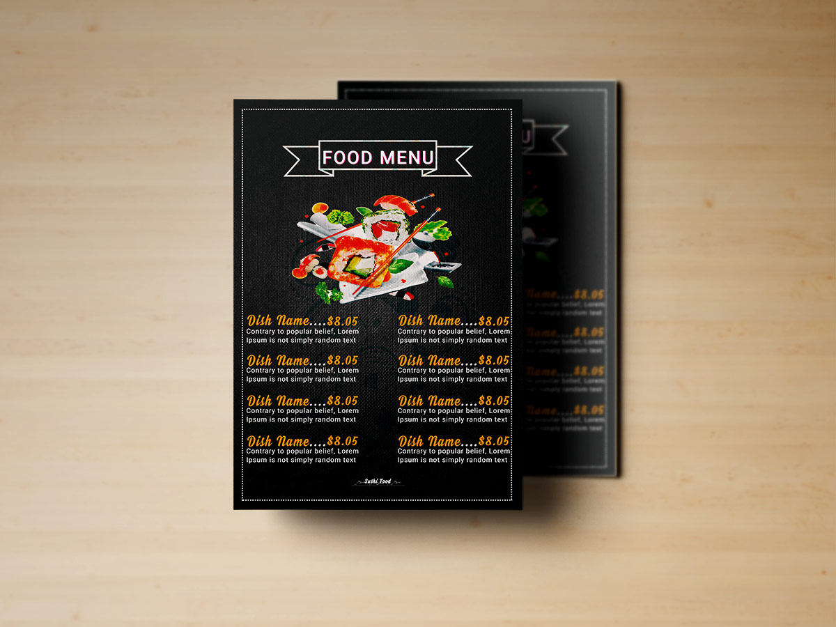 Food Menu Templates, food, black, restaurant, poster, flyer, eat, templates, menu