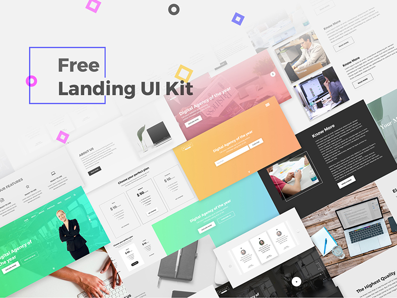 Free, UI, UX, Kits, Download, Template, PSD, Website, App