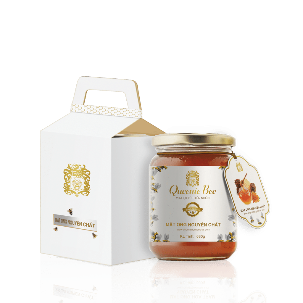 Thiết kế Tem - Nhãn mật ong Queenie Bee