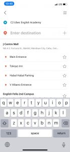 Grab 輸入目的地