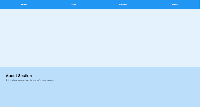 25 CSS Projects for Beginners (With Source Code) - sticky navbar on scroll