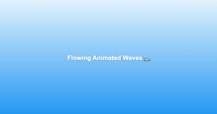 25 CSS Projects for Beginners (With Source Code) - css wave animation
