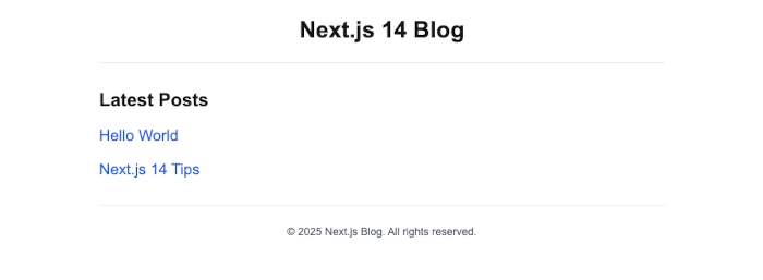 Next.js 14 Tutorial: Create a Blog with App Router and Tailwind CSS - posts