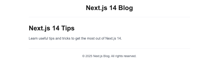 Next.js 14 Tutorial: Create a Blog with App Router and Tailwind CSS - post details