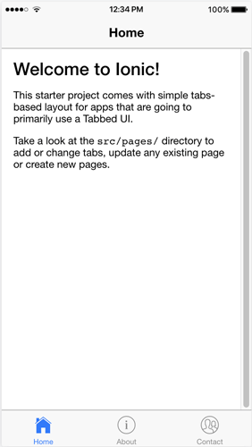 Ionic 3 and Angular 4 Mobile App Example - Ionic 3 Homepage
