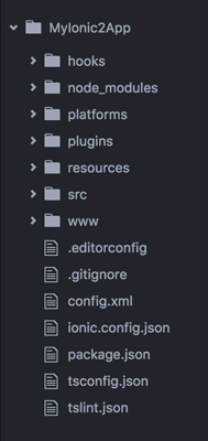 Creating Ionic 2 Apps From Scratch - project stucture