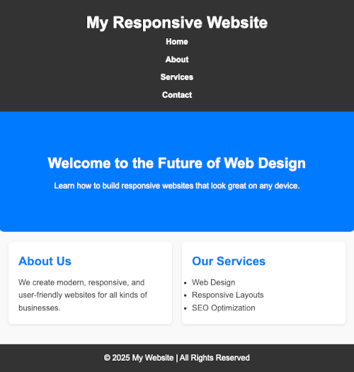 Creating Responsive Webpages with HTML and CSS: A Beginner’s Guide - half width