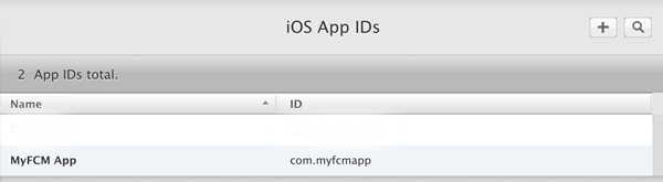 Ionic 2 FCM - Apple APP ID