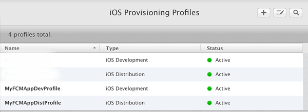 Ionic 2 FCM - iOS Provisioning Profiles