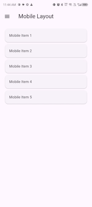Flutter Web and Mobile from One Codebase: Responsive UI Guide - Android portrait