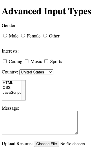 HTML Forms Tutorial: Building Interactive Web Forms Step-by-Step - advanced