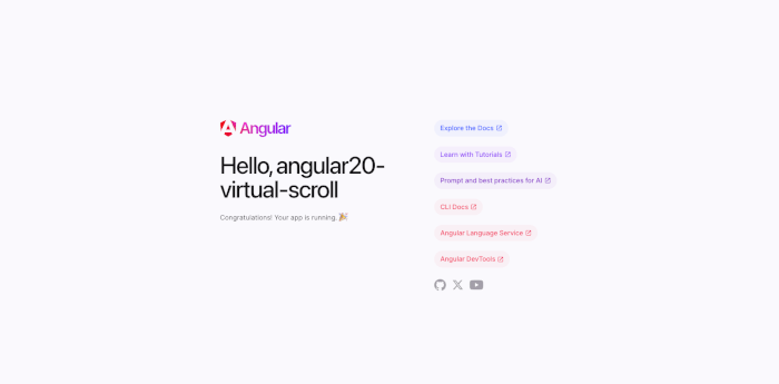 Angular 20 Tutorial: Create a Virtual Scroll with Angular Material CDK - hello angular