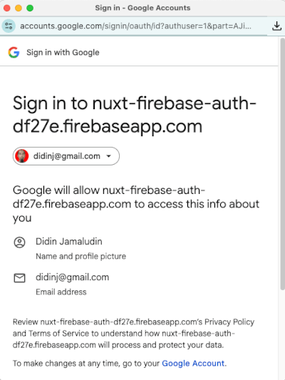 Nuxt 3 + Firebase Authentication Tutorial: Google and Email Login - permission
