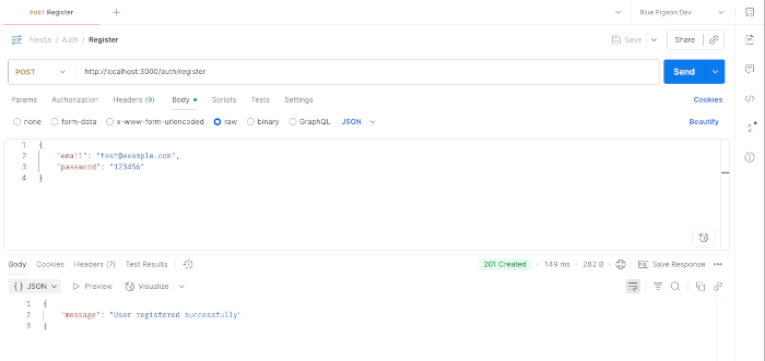 Building a Secure User Authentication System with NestJS 11, JWT, MongoDB, and Angular 20 - register
