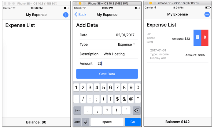 Ionic 3, Angular 4 and SQLite CRUD Offline Mobile App - Run The App