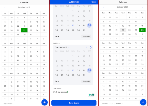 Build Ionic 8 and Angular 20 Calendar UI with Event Integration - basic calendar event