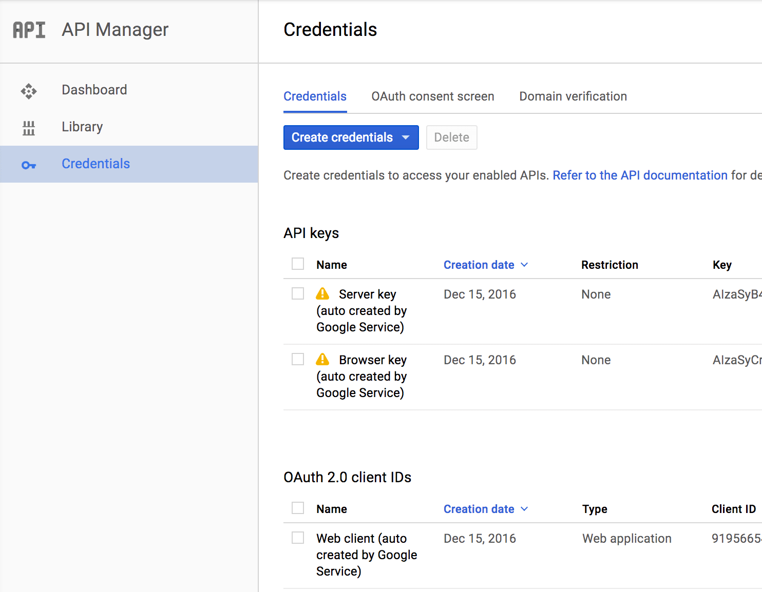 Integrating Ionic 2, Google Maps and Geolocation using Ionic Native - Credentials