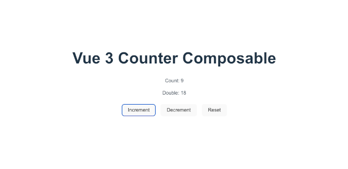 Create Custom Composables in Vue 3 for Code Reusability - vue composable counter