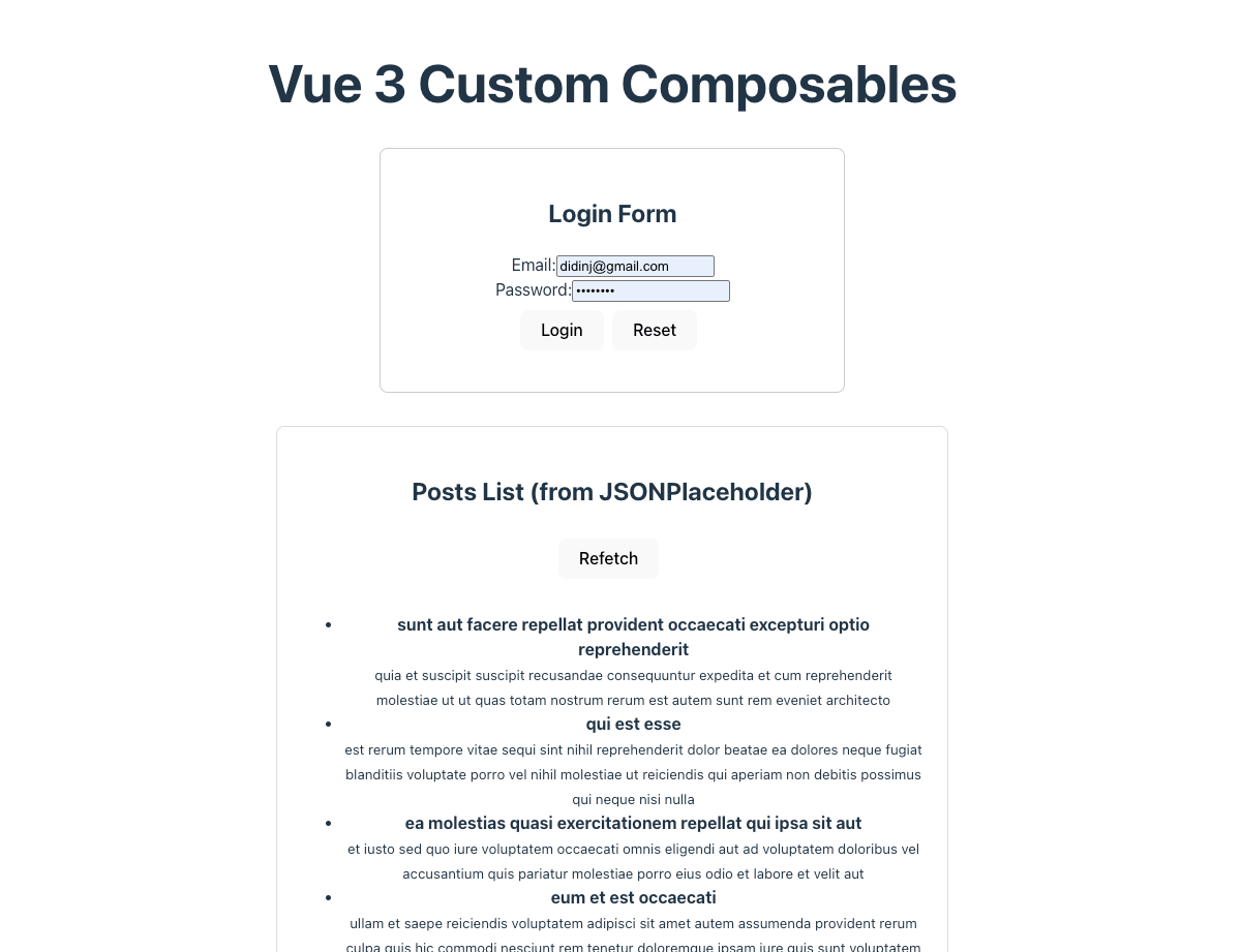 Create Custom Composables in Vue 3 for Code Reusability - api fetching