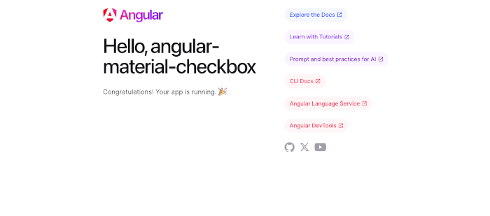 Angular Material Checkbox Example: mat-checkbox in Angular 21 - ng serve