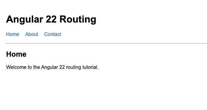 Angular 22 Routing and Navigation Tutorial - navigation bar