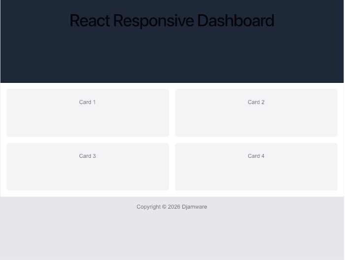 React Responsive Design with CSS Grid and Media Queries: Build Mobile-First Layouts - tablet