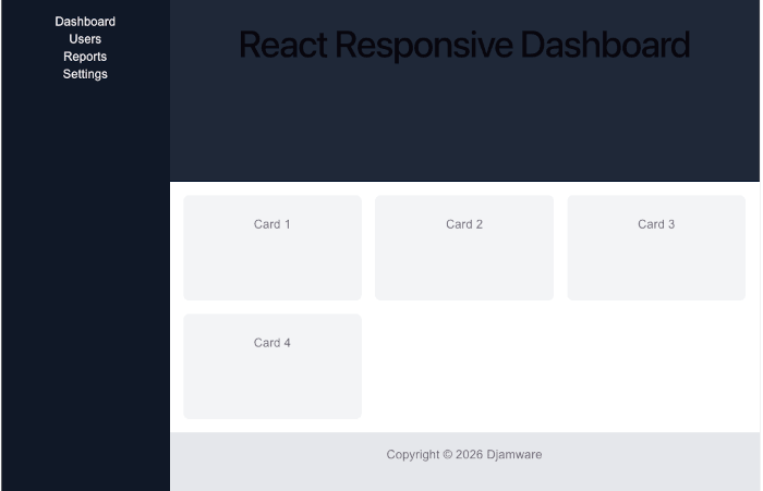 React Responsive Design with CSS Grid and Media Queries: Build Mobile-First Layouts - desktop