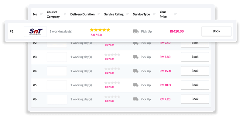 book courier snt