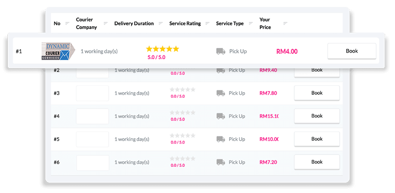 book courier DCS