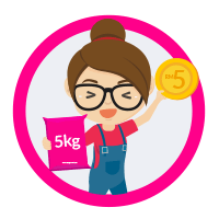 Promo rate from RM5 up to 5kg