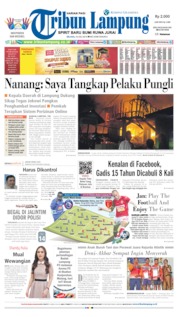 Koran Digital Tribun Lampung / 16 JUL 2019 Cover Tribun Lampung / 16 JUL 2019