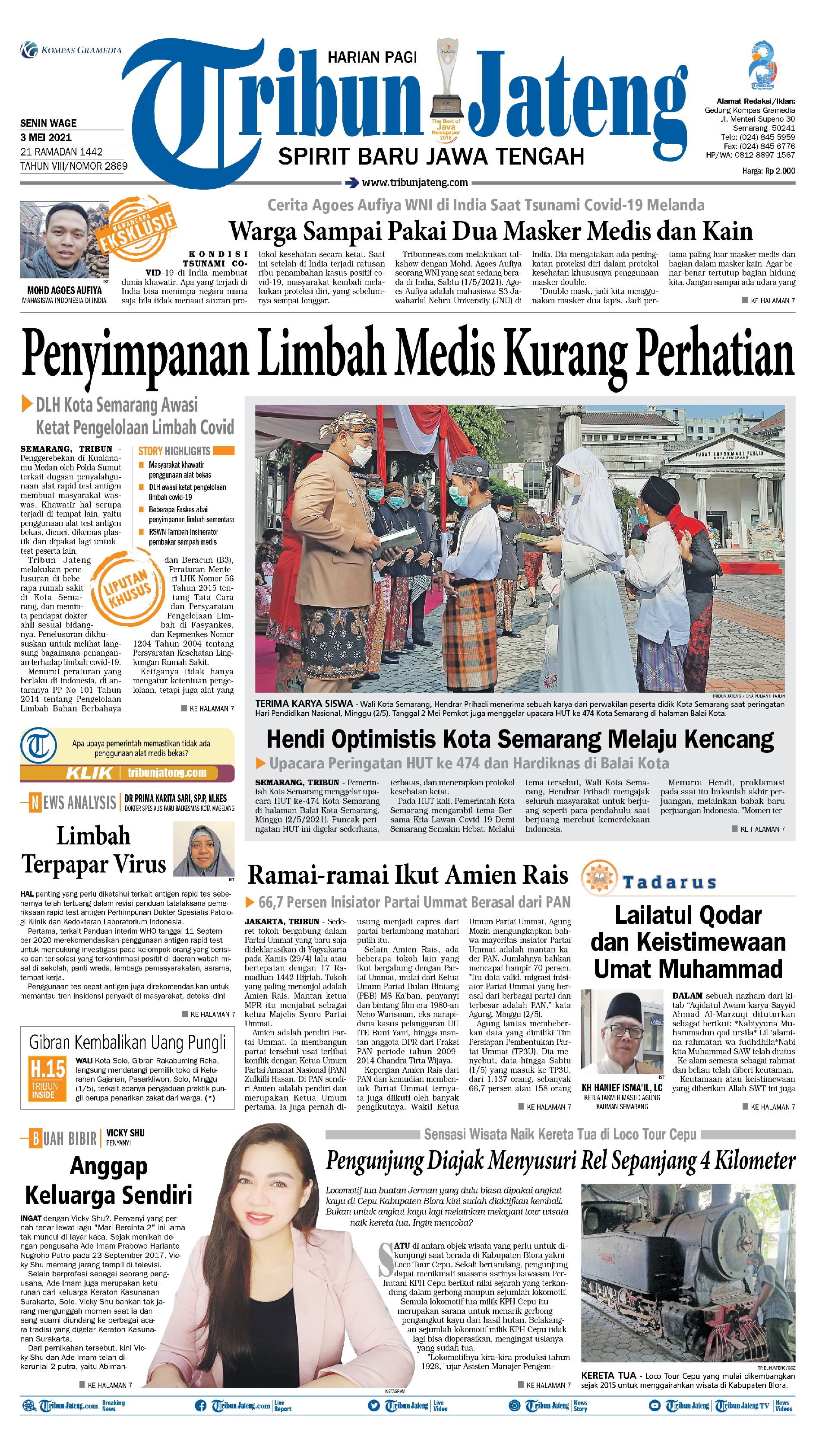 Tribun Jateng Newspaper 03 May 2021 Gramedia Digital