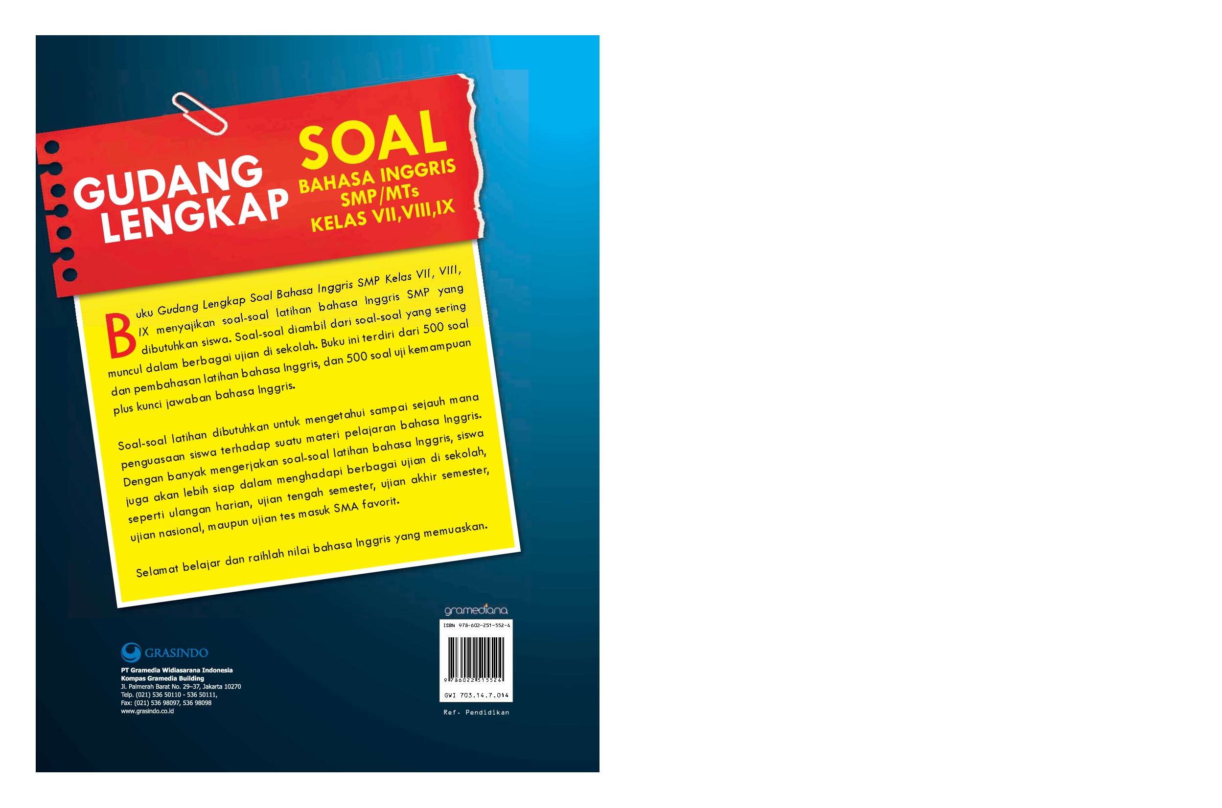 bahasa soal vii inggris kelas Soal Buku Gudang oleh Inggris Lengkap SMP Bahasa Jual bahasa soal vii inggris kelas Soal Buku Gudang oleh Inggris Lengkap SMP Bahasa Jual