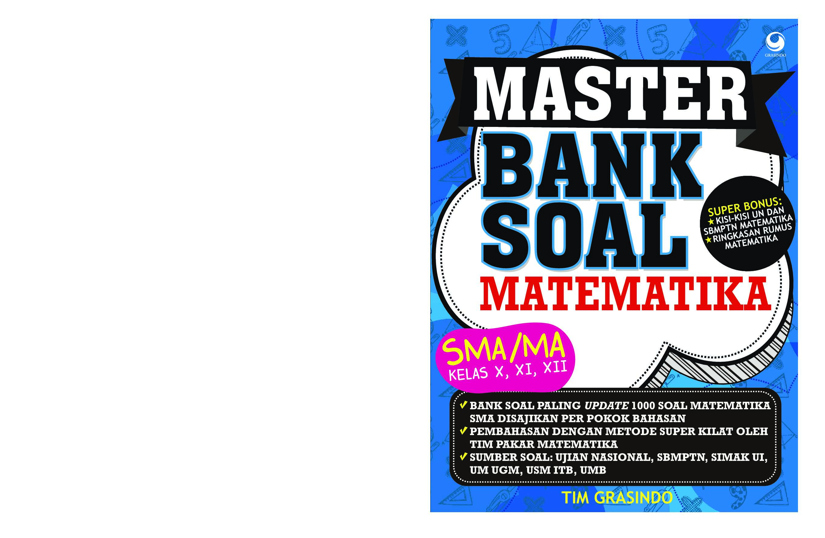 Jual Buku Soal Matematika Sma jual buku master bank soal matematika sma kelas x xi xii Jual Buku Soal Matematika Sma jual buku master bank soal matematika sma kelas x xi xii