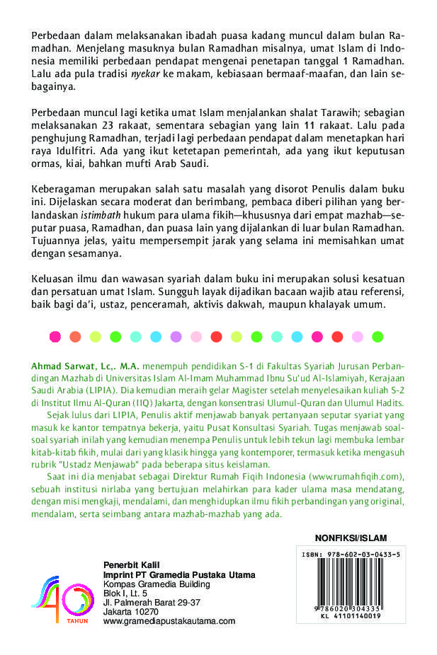 Puasa Bukan Hanya Saat Ramadhan Book by Ahmad Sarwat Lc 